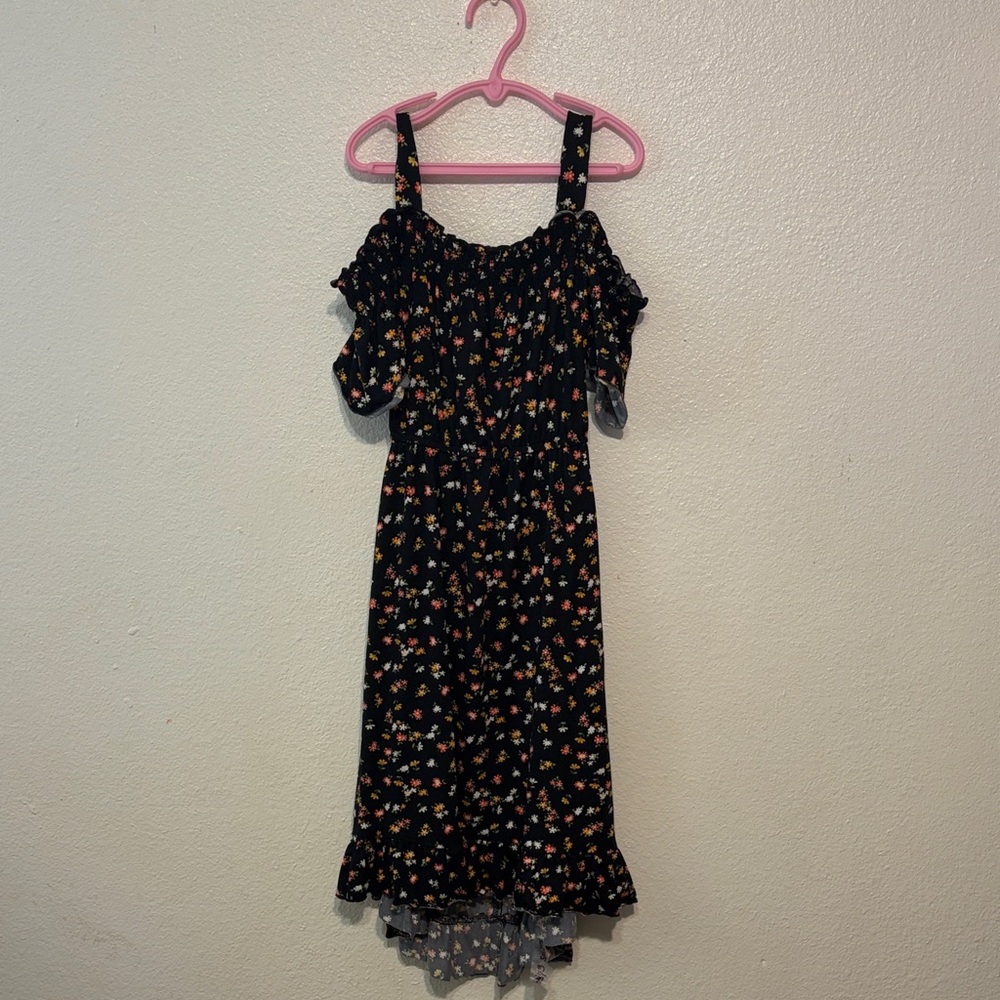 Chenault Black Floral‎ Kids Dress